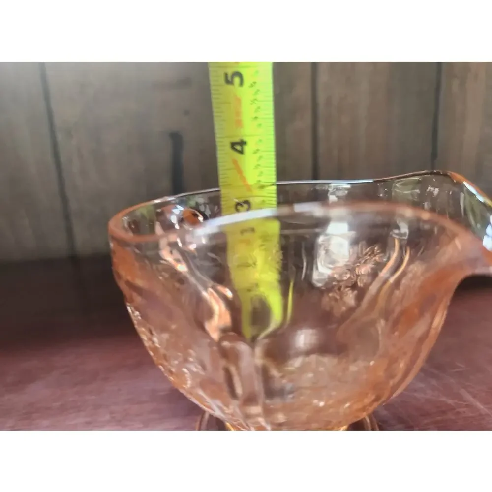 Vintage Anchor Hocking Mayfair Open Rose Pink Depression Glass Creamer